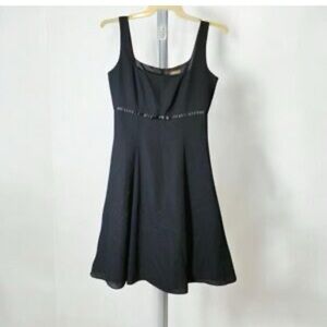 Vintage Y2K little black dress with bow detail fully lined women’s 8